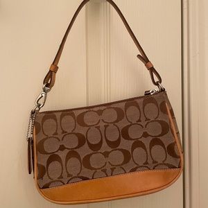 Coach Demi Purse Leather & Signature Canvas